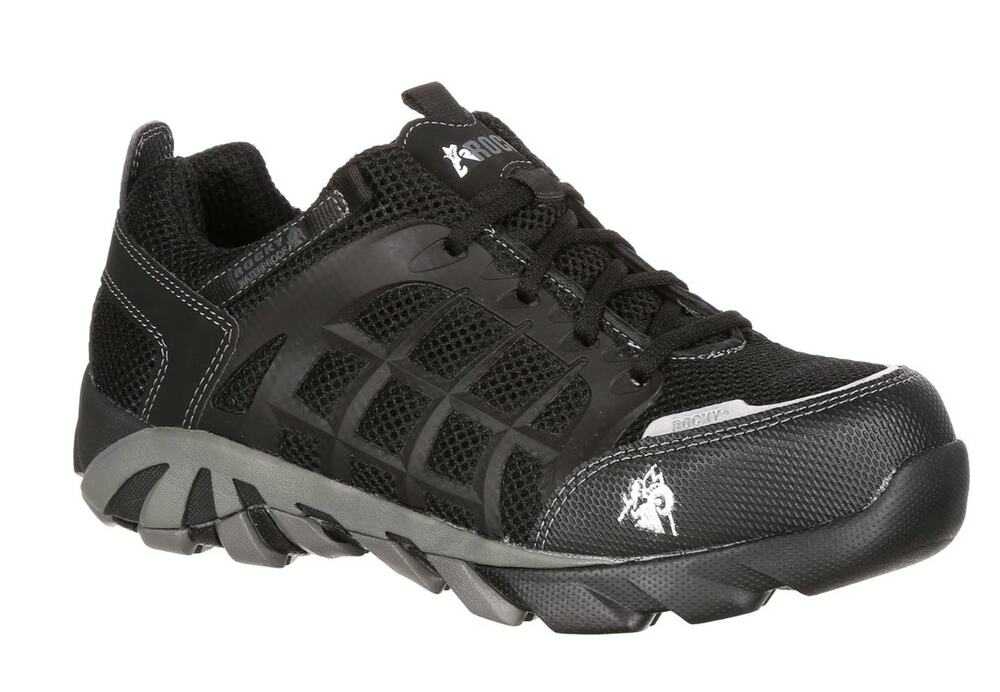 ROCKY Mens TrailBlade Athletic Work Shoes 10 WIDE Black Comp Toe Waterproof NIB